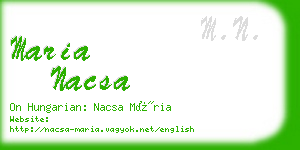 maria nacsa business card
